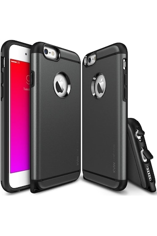 Ringke Max Apple Uyumlu iPhone 6s Plus/ 6 Plus İle Kılıf Gun Metal Tam Koruma Isı Dağılımlı Şok Emici Teknoloji