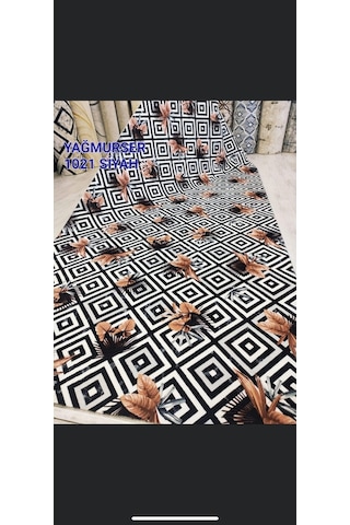 Yağmurser Halı Kelebek Desen Kaymaz Jel Taban Kesme Yolluk