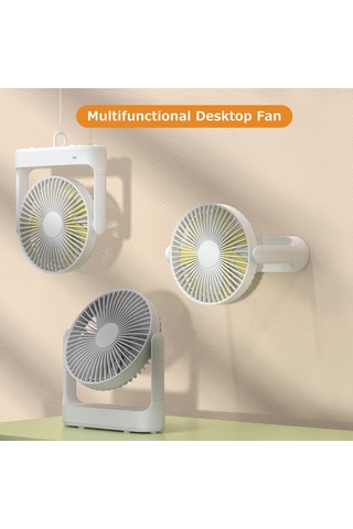 Jeehugo Usb Girişli Masaüstü Fan, Çıkarılabilir Kanatlar, 4 Seviye Rüzgar Ayarı, Sessiz Ve Portatif, Gri Sadece Şarjlı Gri