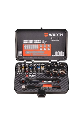 Würth Rw Edition Lokma Ve Bits Uç Seti, Cırcırlı 23 Parça - Profesyonel Kalite