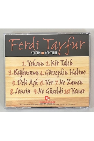 Ferdi Tayfur Yoksun Kör Talih Cd Orjinal Dönem Baskı