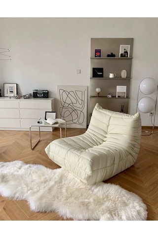 Edsy Puffer Bej Renk Berjer Turkuvaz