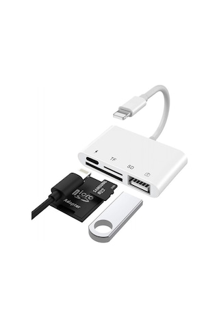 Concord Jh-0512 4in1 Lightning To Tf Sd Kart Kamera Adaptörü