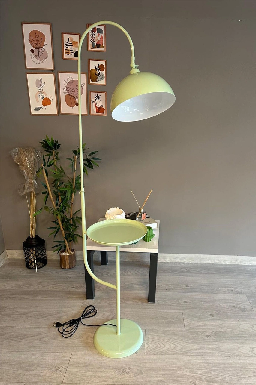 Mint Lambader Hareketli Başlık Sehpalı Modern Dekoratif Metal Oturma Odası Çalışma Odası Su Yeşili