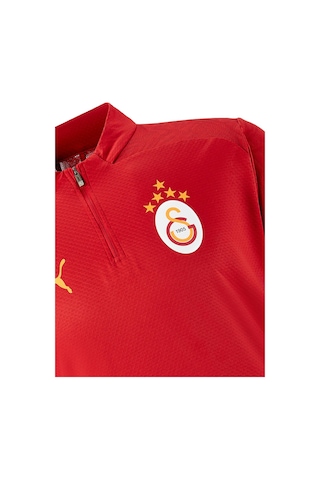 Galatasaray Puma Lisanslı A Takım Kırmızı Yarım Fermuarlı Antrenman Üst Kırmızı