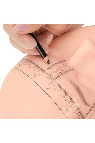 Wezone 10 Adet Tek Kullandırımlık Göz Kaşı Şablonu - Pvc Beyaz Ölçekli Tasarım Aracı, Profesyonel Ve Başlangıçcılar İçin Simetrik Kaş Çizimi Yardımcı Aleti