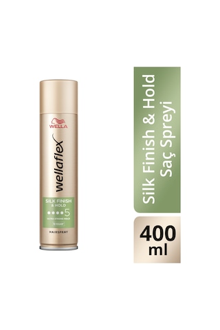 Wellaflex Silk & Finish Hold İpeksi Görünümlü Tutuş Sağlayan Saç Spreyi Ultra Strong Hold 400 ML