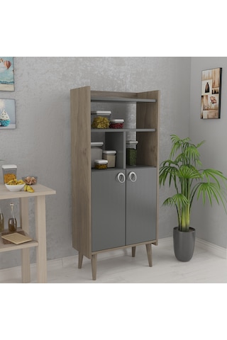 Lagomood Kiler Çok Amaçlı Dolap Banyo & Mutfak Antrasit Ceviz