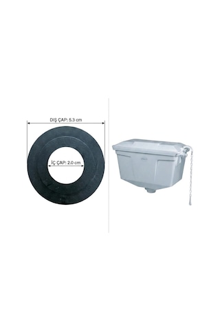 Visam Lord Rezervuar Tahliye Contası 25x53 Mm Çizgi Setli Siyah