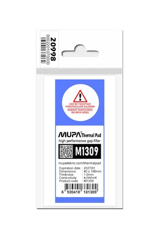 Mupa Termal Ped / Thermal Pad 1.0Mm 4.0W/Mk 4X10Cm M1309