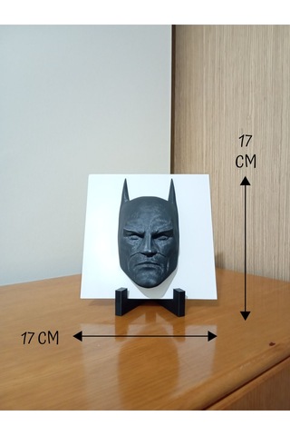 Batman Yüz Figürü 17x17 Cm Siyah Dekoratif Tablo