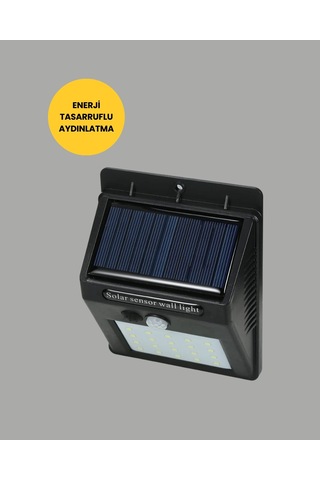 20 Led Güneş Enerjili Hareket Sensörlü Dış Mekan Duvar Lambası 44064751