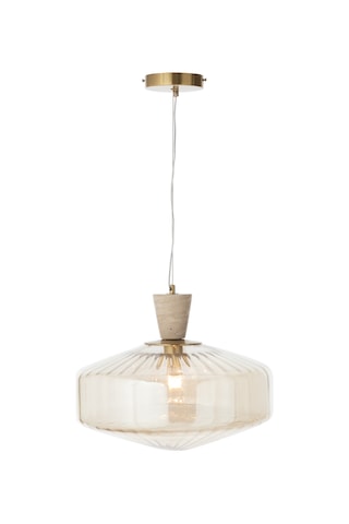 Mudo Home Solın Tekli Sarkıt Avize 40x40x80 Cm Krem