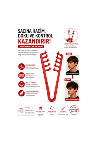 Ognamı3d 3d Baskı Geniş Dişli Saç Şekillendirme Tarağı Ergonomik Tarak
