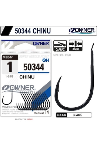 Owner 50344 Chinu Black İğne No:2/0