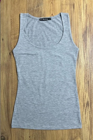 Balenbi Kadın Basic Geniş Askılı Uzun Penye Body 1068 Grimelanj