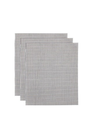 Jeemson 3'lü Siyah Cam Fiber Izole Izgara Minderi 40x33cm - Anti Yapışkan, Isı Dayanıklı, Taban Temizliği Kolay Çok Renkli