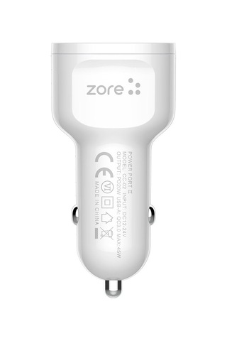 Ekılıf - Araç Şarj Başlığı Cc-02 Hızlı Şarj Özellikli Led Işıklı Qc 3.0 Usb-a Ve Type-c Pd Pd 20w - Beyaz - T28074 Beyaz