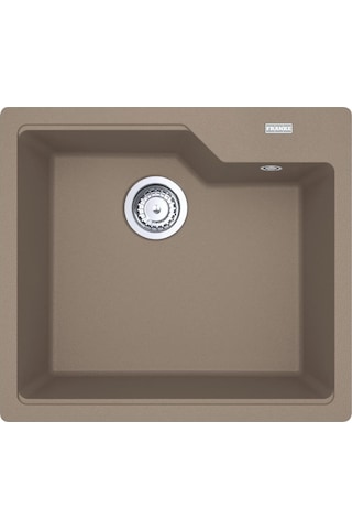 Franke Ubg 610-56 Granit Oyster Evye, Actıve Plus Doccıa 2.0 Spiralli, Oyster Armatür Kahverengi