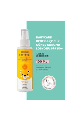 Dermoskin Babycare SPF50 Bebek ve Çocuk Güneş Koruma Losyonu 100 ML