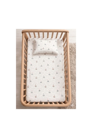 %100 Pamuk Lastikli Bebek Çarşafı + Yastık Kılıfı Park Yatak 60x120 70x110 70x120 Uyumlu Yelkenli