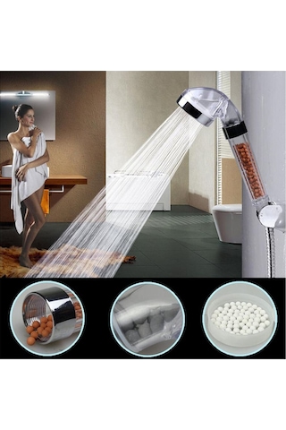 Boncuklu Duş Seti Takım Terapi Relax Duş Başlığı Kalsiyum  Filtreli Diğer