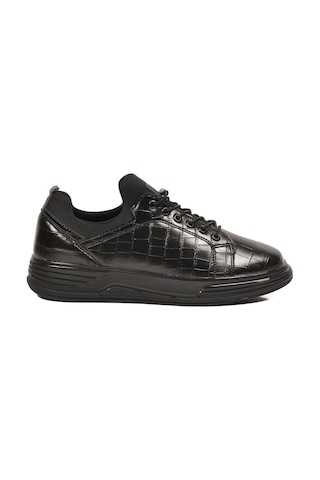 Walkway Siyah Kroko Lastik Bağcıklı Erkek Sneaker Balase M