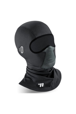 Wezone Kışlık Balaklava: Gözlük Delikli, Nefes Alabilir, Reflektif Motosiklet Ve Kayak Maskesi Siyah