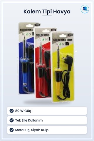Tekli Kalem Havya 80 W Elektronik Lehim Havyası Tamir Ve Hobi Atö