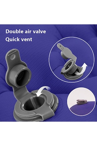 Gm-am20 Kamp Matı Şişme Uyku Matı Naylon+tpu Uyku Pedi Safir Koyu Mavi