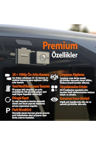 Rexing C2 2k+1080p Wifi Araç Kamerası + 32gb Sd Kart