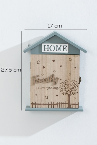 Porsima 2073 Duvara Montajlı Dekoratif Anahtarlık Dolabı - Duvar Askılı Anahtar Saklama Kabini 17x27,5cm