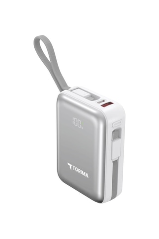 Torima TRM-1018 10000 mAh Hızlı Şarj Dijital Göstergeli Powerbank Beyaz