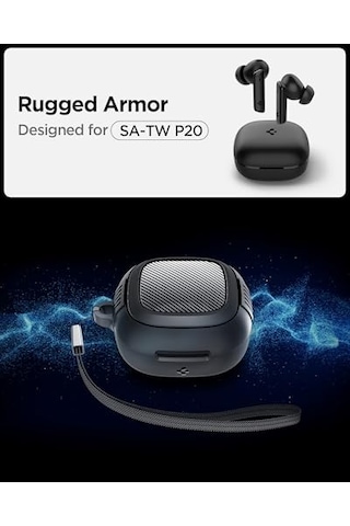 Tws P20 Kulaklık Kılıfı Ekstra Dayanıklı Kılıf Rugged Armor Hava Kanalı Teknolojisi Askeri Sınıf Koruma Çift