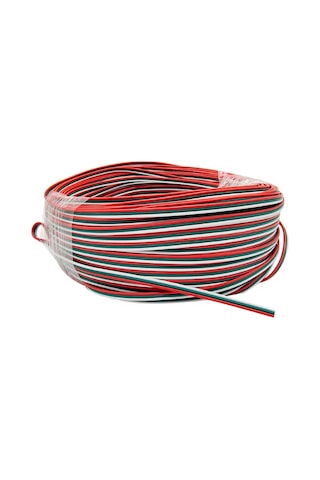 3 Pin Kordon Kablo 3x0.22mm Şerit Led Kablosu 3 Lü Jst Elektrik Kablosu Kalaylı Bakır Kablo 100 Metre