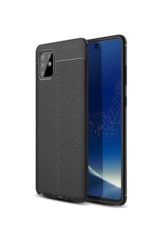 Samsung Uyumlu Galaxy A81 Note 10 Lite Kılıf Zore Niss Silikon Kapak Siyah