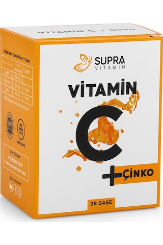 Supra Protein Vitamin C + Çinko Takviye Edici Gıda 28 Saşe