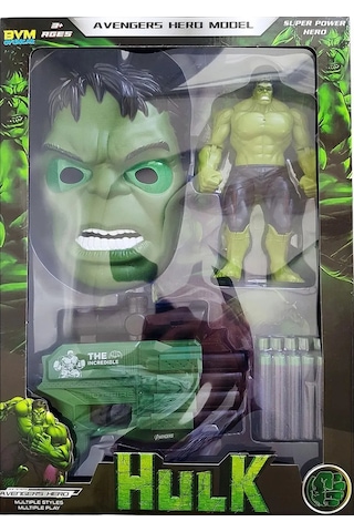 Prestij Oyuncak Figürlü Maskeli Tabancalı Hulk Seti Fab.0250 Hulk