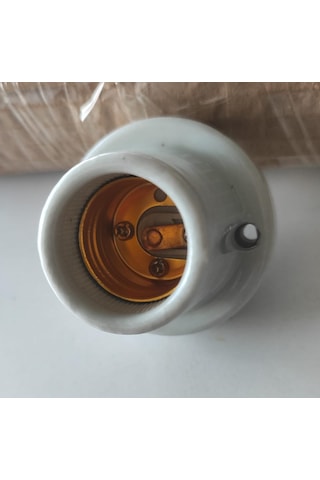 E27 Standart Porselen Duy - Yüksek Isı Dirençli Yanmaz Duy - 4a 250v Yıldız E27