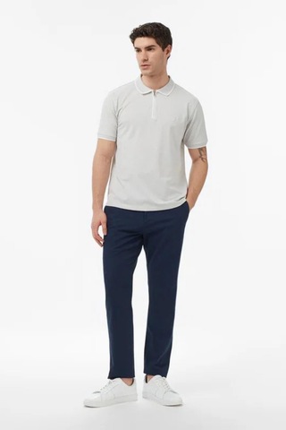 Nautica Erkek Gri Regular Fit Polo Yaka T-shirt-14598