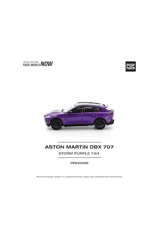 Pop Race Aston Martin Dbx 707 Storm Purple 1:64 Diecast Model Araba Pr640268 Mor