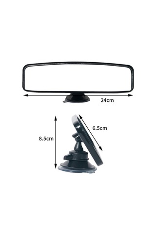 Dancemonkey Plastik+cam Dikiz Aynası Araç İçi Geniş Açılı Dikiz Aynası Parlama Önleyici Fonksiyonlu - Boyut: S