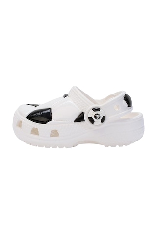 210023-103 Crocs Classic Soccer Ball Clog T Çocuk Terlik Beyaz 210023-103 Beyaz Siyah