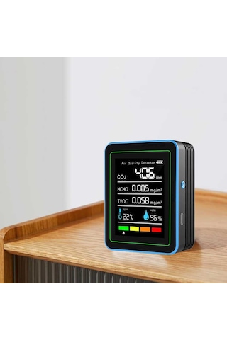 Aek-tech 5'li Co2,hcho,tvoc,sıcaklık,nem Dedektör Taşınabilir Ev