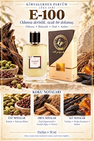 Kimyagerden E-100 Erkek Parfüm EDP 50 ML