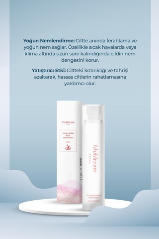 Muldream Vegan Green Mild Mist Akneli Ciltler için Sprey Serum 110 ML
