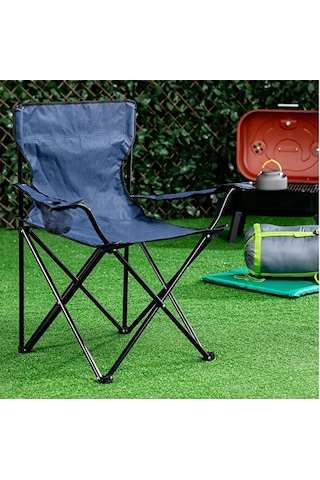 Altınkaya Ticaret 2 Adet Lacivert Klasik Kamp Sandalyesi Lacivert