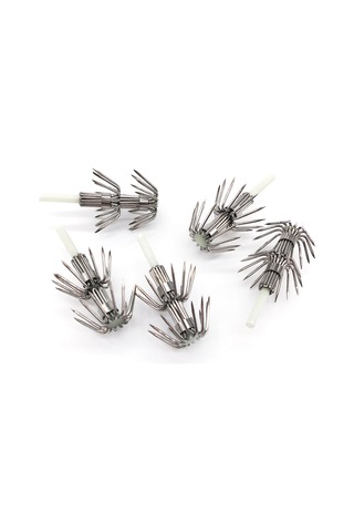 Jeehugo 20 Adet 3.0 Güneş Işığında Parlayan Paslanmaz Çelik İki Katlı Kalamar Yem İğnesi