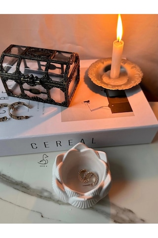 Lotus Çiçeği Dekoratif Tabak/mumluk 5-8cm 4 Lü