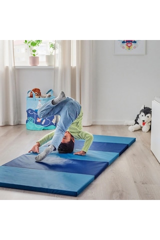 Çocuk Oyun-jimnastik Minderi 78 x185 CM Katlanır Aktivite Minderi Mavi Renk